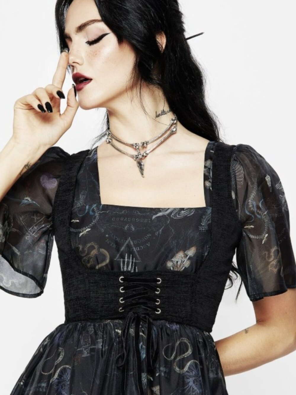 NWT - Disturbia Florence Lace Up Harness Corset Top